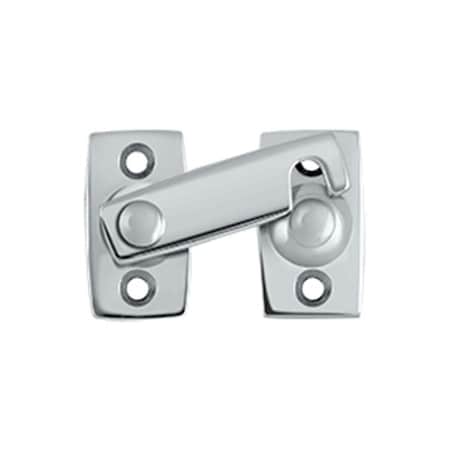 Patioplus 0.87 in. Shutter Bar - Door Latch; Bright Chrome - Solid Brass PA927117
